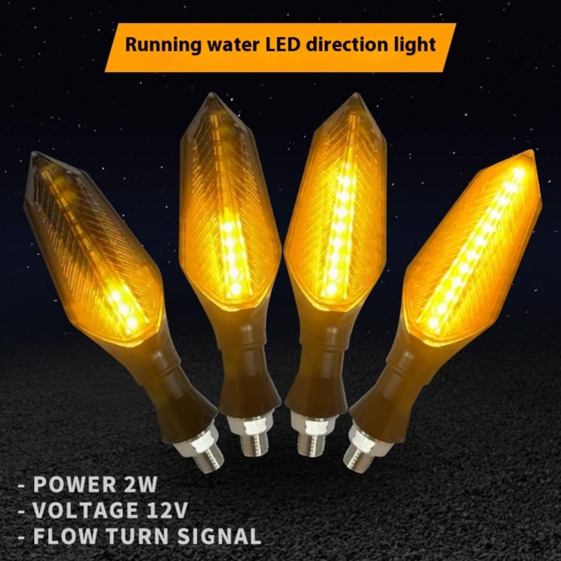 Flowing Water LED Directional Motorcycle 12V Indicator Light Electric Off-Road Bike Yamaha Modification Parts turn signal
