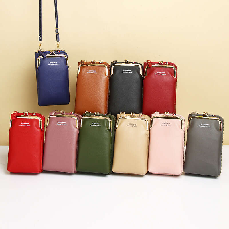 New Women's Crossbody Vertical Multi-Functional Wallet Korean Style Shoulder Bag