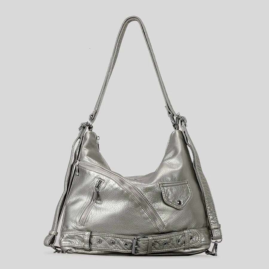 Designer Bag Designer Bag Punk Motorcycle Belt Deco Women Shoulder Crossbody Bags Vintage Multifunctional Large Capacity Tote