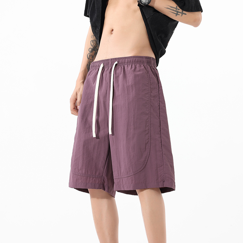 Desiger Men's Summer American-Style Athletic Quick-Dry Loose-Fit 5-Inch Basketball Pants, Outdoor Casual Trendy Designer Workwear Pants
