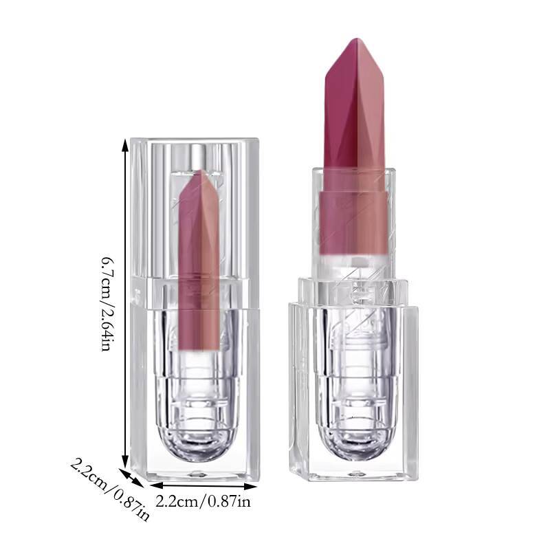 2 In 1 Liner & Lipstick,Tapered Sharp End Long-Lasting Waterproof Lipliner,Matte Brown Velvet Lip Combo Pencil Cosmetics happy