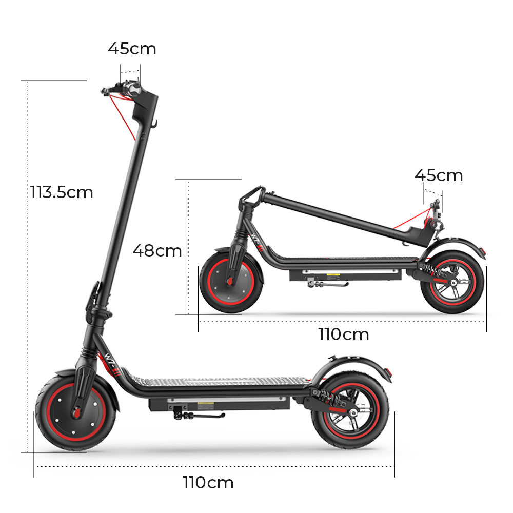 Electric scooter offroad 8.5 inch 350W 42V/7.8AH Foldable e-scooter iScooter W7 35KM/H 120kg