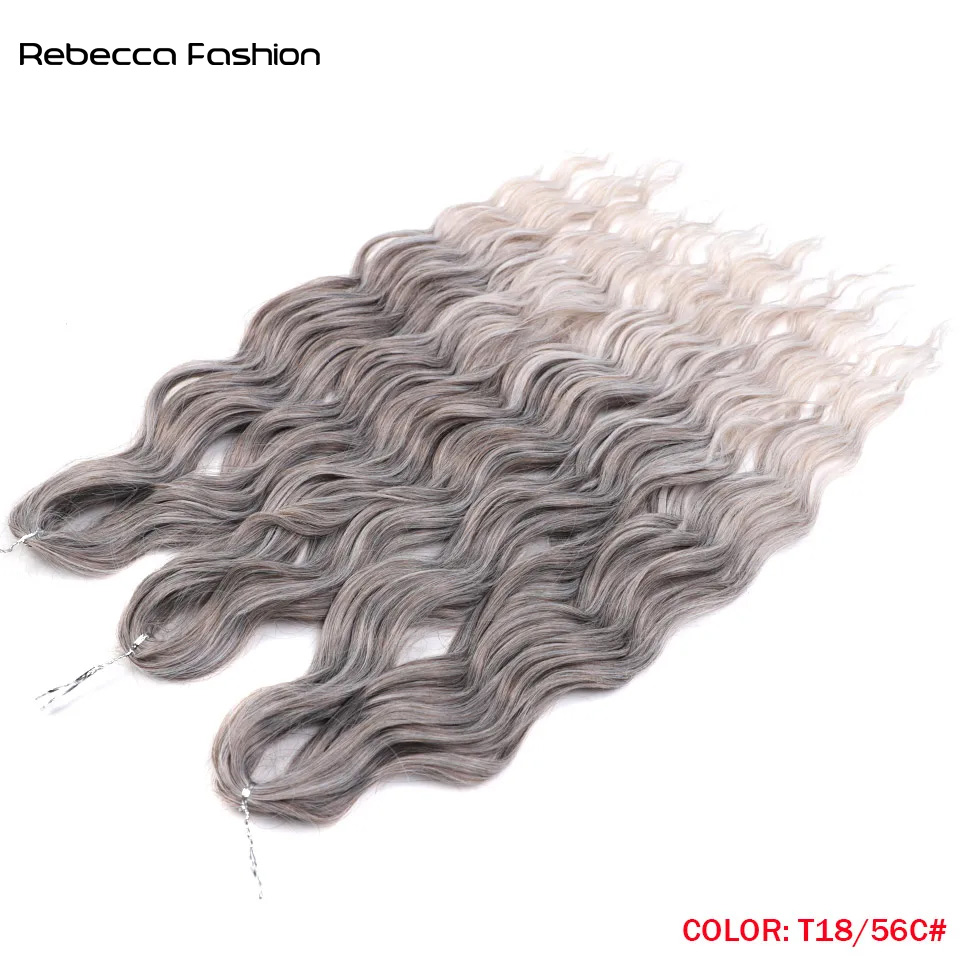 Rebecca Fashion Afro-Curled Brazilian-Inspired Ombre Colored Cornrows Weave-in Strands | Size: 24