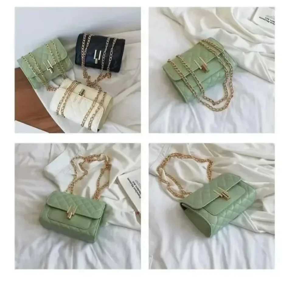 1 Pcs Womens Bag Minimalist Trendy Hot Summer Single Item Chain Shoulder Collar Embroidered Thread Diagonal Multi Functional XJ2520616