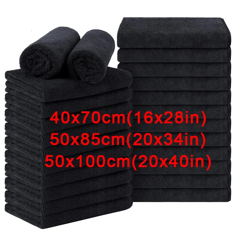 5/10Pcs Microfiber Salon Towels Bleach Proof Beauty Hair Salon Towels Hairdresser Spa Bath kitchen car wash Towel 250616