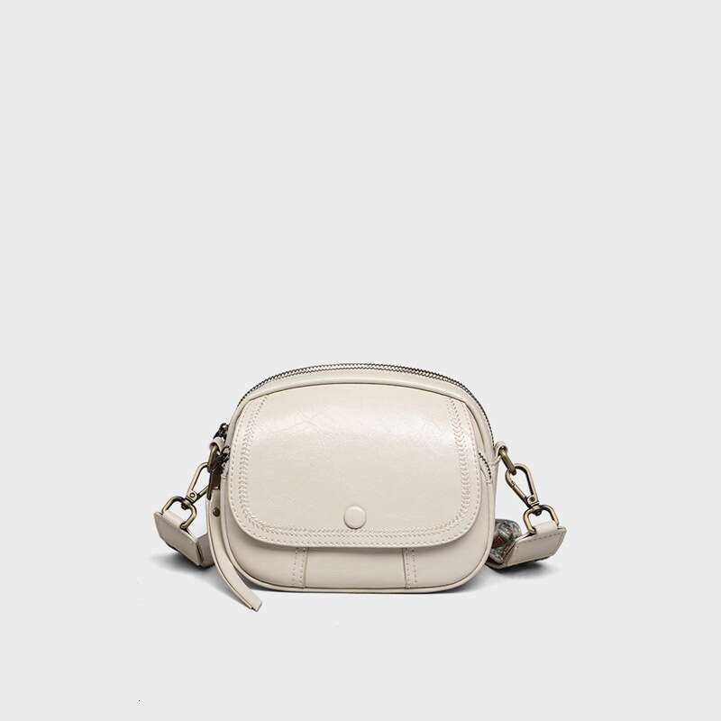 Crossbody For Women New Summer Genuine Leather Small Round Single Shoulder Casual Mini Bag