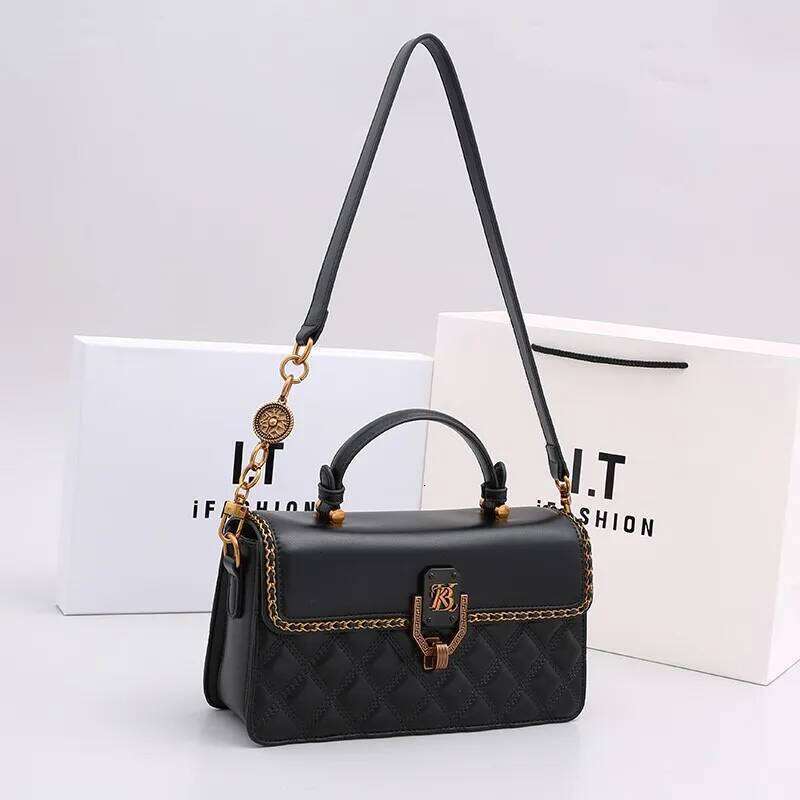 Ladies' handbag dia grid new autumn and winter high-end small square designer crossbody shoulder bag