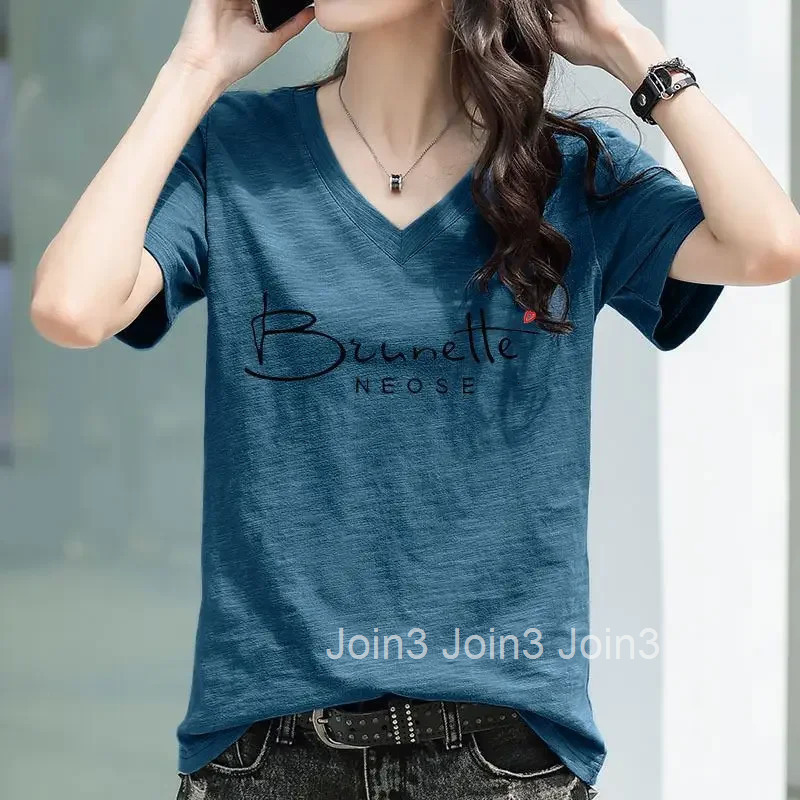 T Shirt for Women Graphic Blue Baggy Summer Outfit Tops Woman Short Sleeve Japanese Vintage Fashion Sale Youthful Clothes Goth