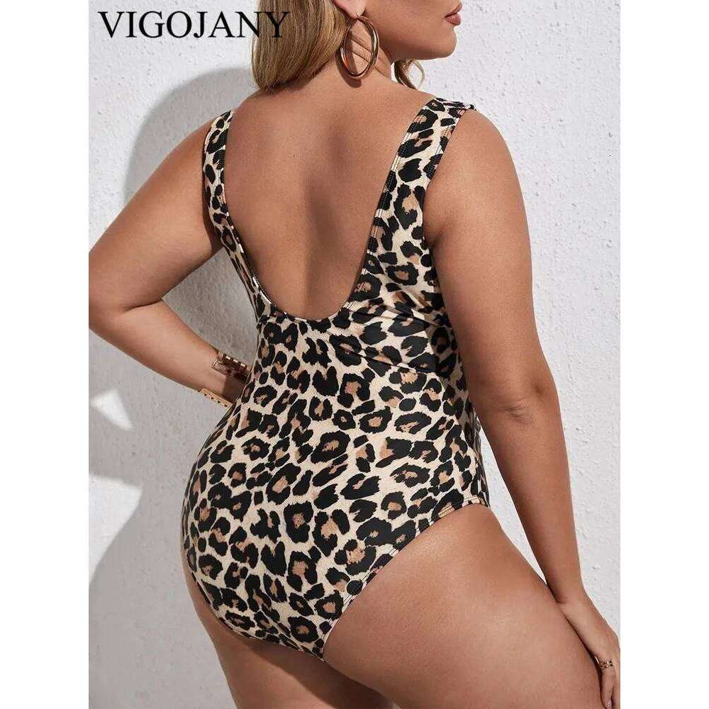 VigoJany 2025 Sexy Push UP Plus Size Swimwear Women Strapped Hollow Large One Piece Swimsuit Backless Beach Big Bathing Suit