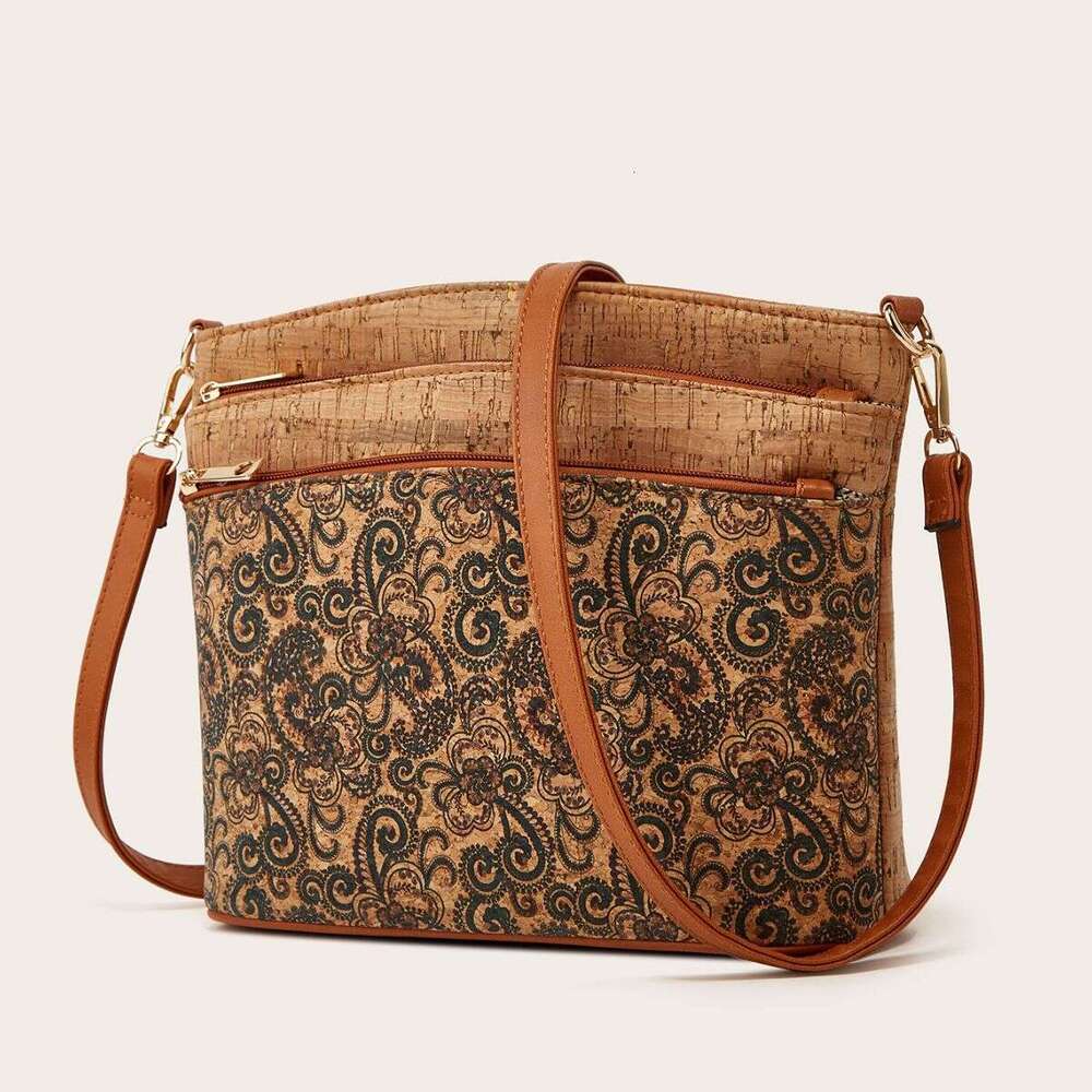 Hot Selling 2025 New Women's Ethnic Style Single Shoulder Crossbody Fashion Personality Bark Bag