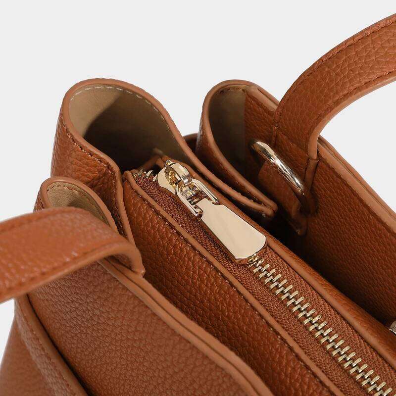 Women's Bags Designer England Style Bags For Women Designer Handbag Purse New In PU Vintage Lychee Texture Belt Buckle Top Handle Shoulder