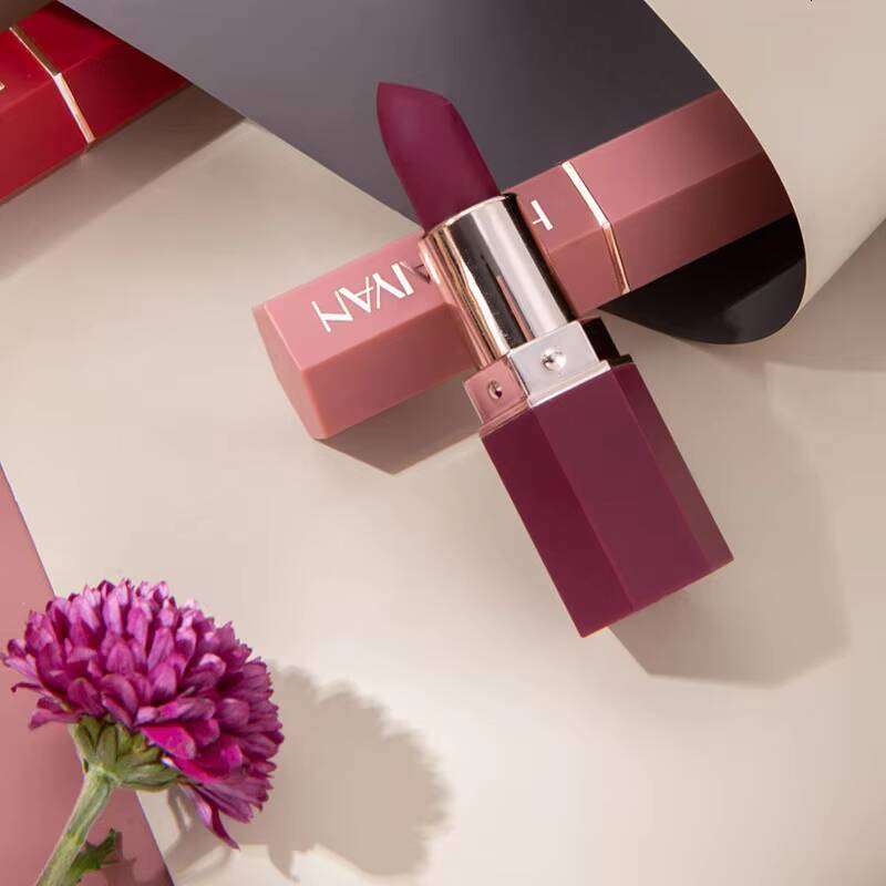 Nude Matte Lipstick Velvet Lipsticks Waterproof Long Lasting Non-stick Cup Lip Stick Not Fading Sexy Red Pink Makeup Cosmetics happy