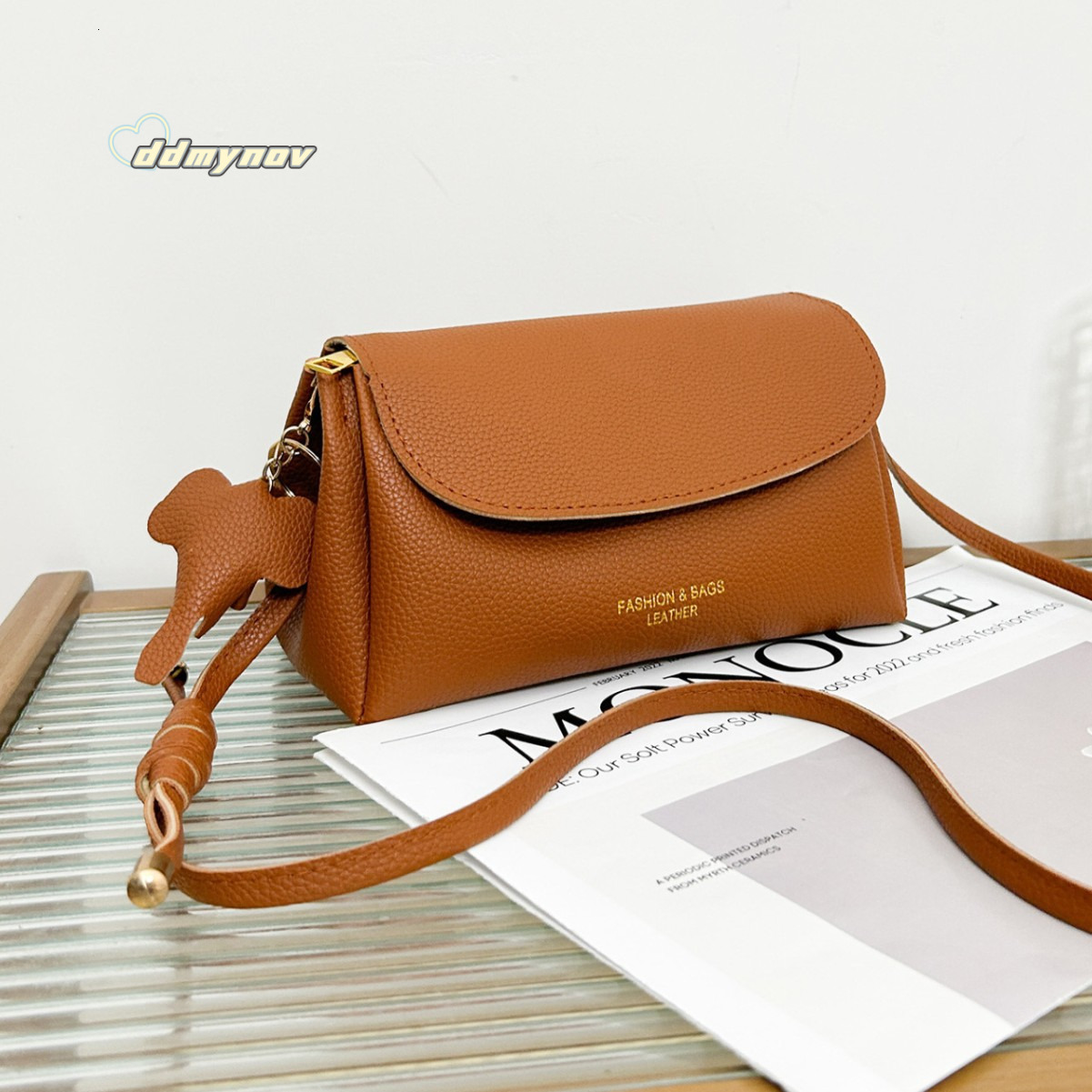 Trendy Women's 2025 New Autumn Internet Celebrity Solid Color Fashion Versatile Soft Shoulder Niche Crossbody Bag ddmynov ddmynov