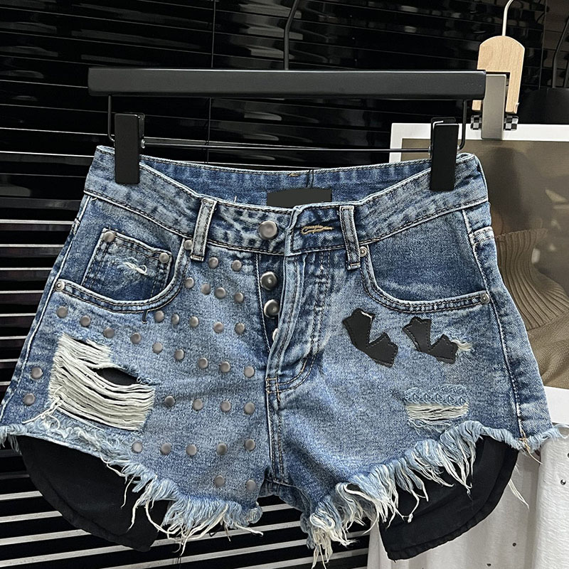 (Order by pic in opt, not by desc) Women's Distressed Denim Shorts - Ripped Jean Shorts for Summer