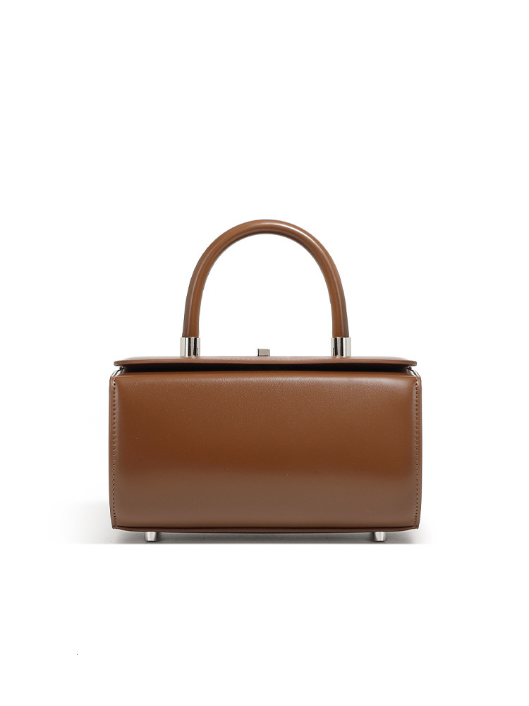 Free Shipping Niche Small Square Bag New Cowhide Single Designer Bags Shoulder Crossbody Women's Luxury Handbag Box Bag