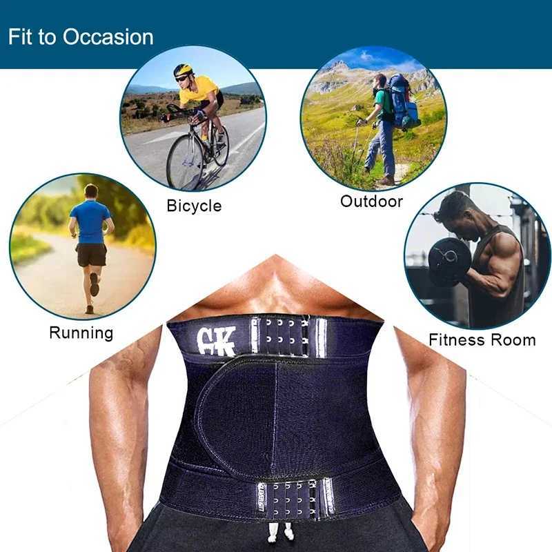 Waist Trainer for Men Sports Belt Weight Loss Waist Cincher Trimmer Belly Band Slimming Girdle Corset Gym Strap Wrap Body Shaper W250616