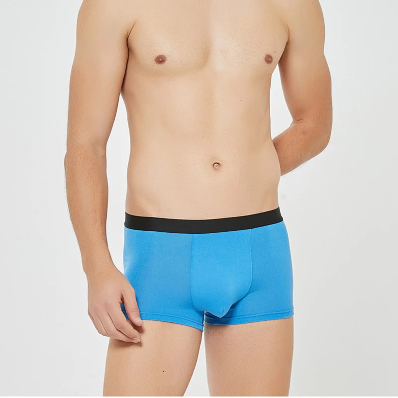 4Pcs Men Boxer Ventil Mens Panties Underwears Breathable Sexy Male Boxer Solid Underpants Comfortable Underwear Mens Boxers 250614
