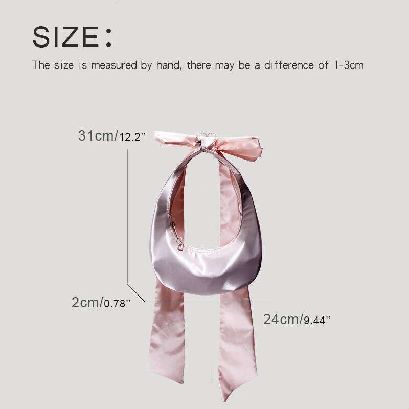 Women's Bags Designer Royal Evening Bags For Women Designer Handbag And Purse New In Satin Bow Tie Ribbon Heart Imitation Dia Shoulder