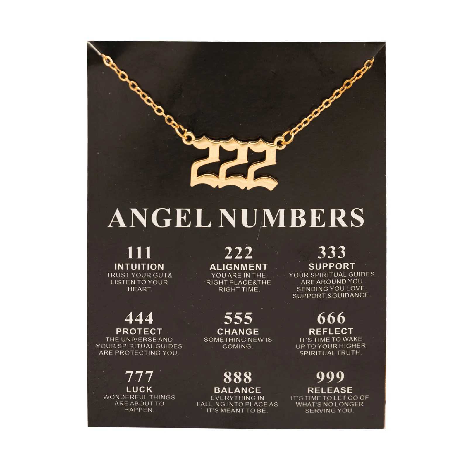 Fashion Jewelry 111 222 333 444 555 666 777 888 999 Angel Number Necklace W250616