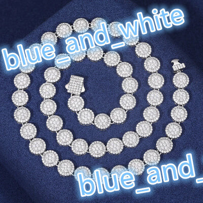 S925 Silver Moissanite Necklace for Men Women 9mm Hip Hop Iced Chain Bling Exquisite Jewelry Fashionable Trendy Creative Gifts