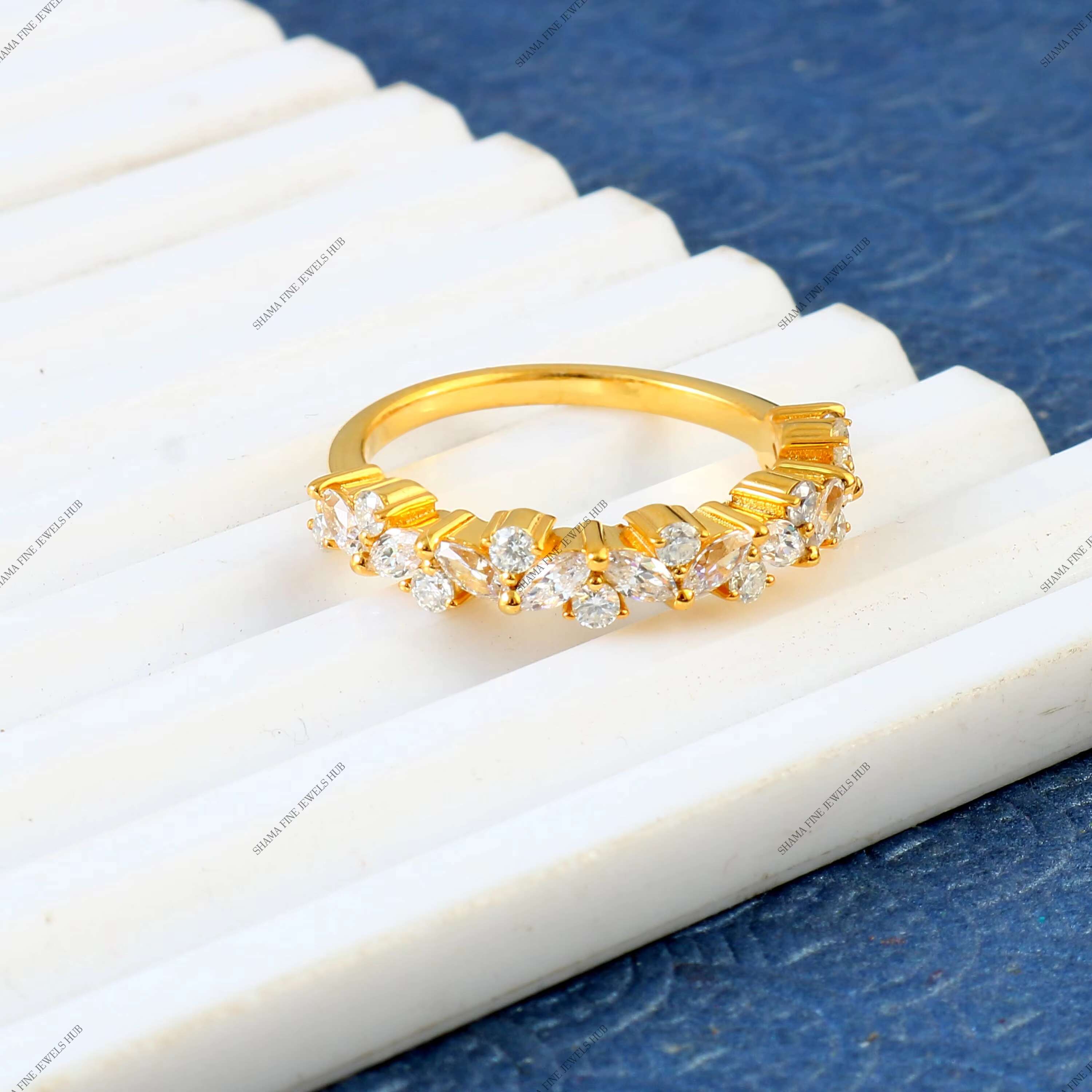 925 Sterling Silver Moissanite Engagement Anniversary Ring Bridal Promise Wedding Ring for Womens