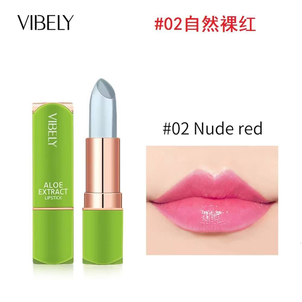 VIBELY New Mood Changing Lip Balm 7 Color Natural Aloe Vera Lipstick Long Lasting Moisturizing Makeup Cosmetics for Women happy
