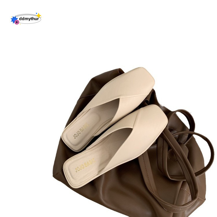 Women's Outdoor Closed-Toe 2024 New Summer Half Slippers Fashion Mules Internet Celebrity Sandals Ins Trend ddmythur