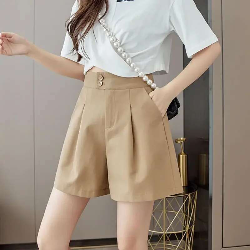 With Waist Pocket Shorts for Women Korean Style Short Pants Woman Cotton Aesthetic Elegant Designer Wholesale Comfy XL Classic