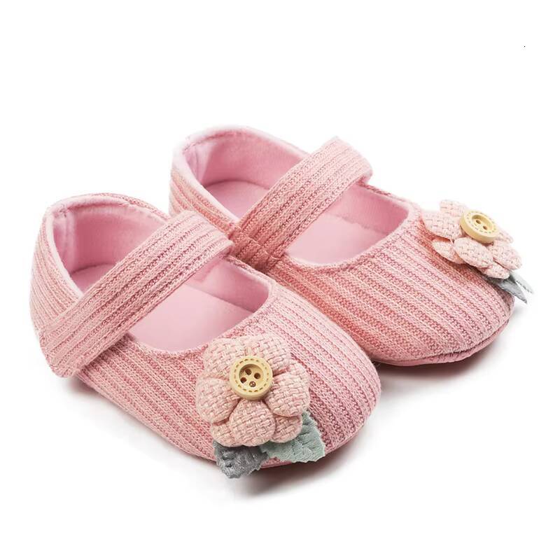 Bobora First Walkers Princess Infants Baby Girl Cute Flower Casual Shoes Soft Sole Anti-Slip Prewalkers