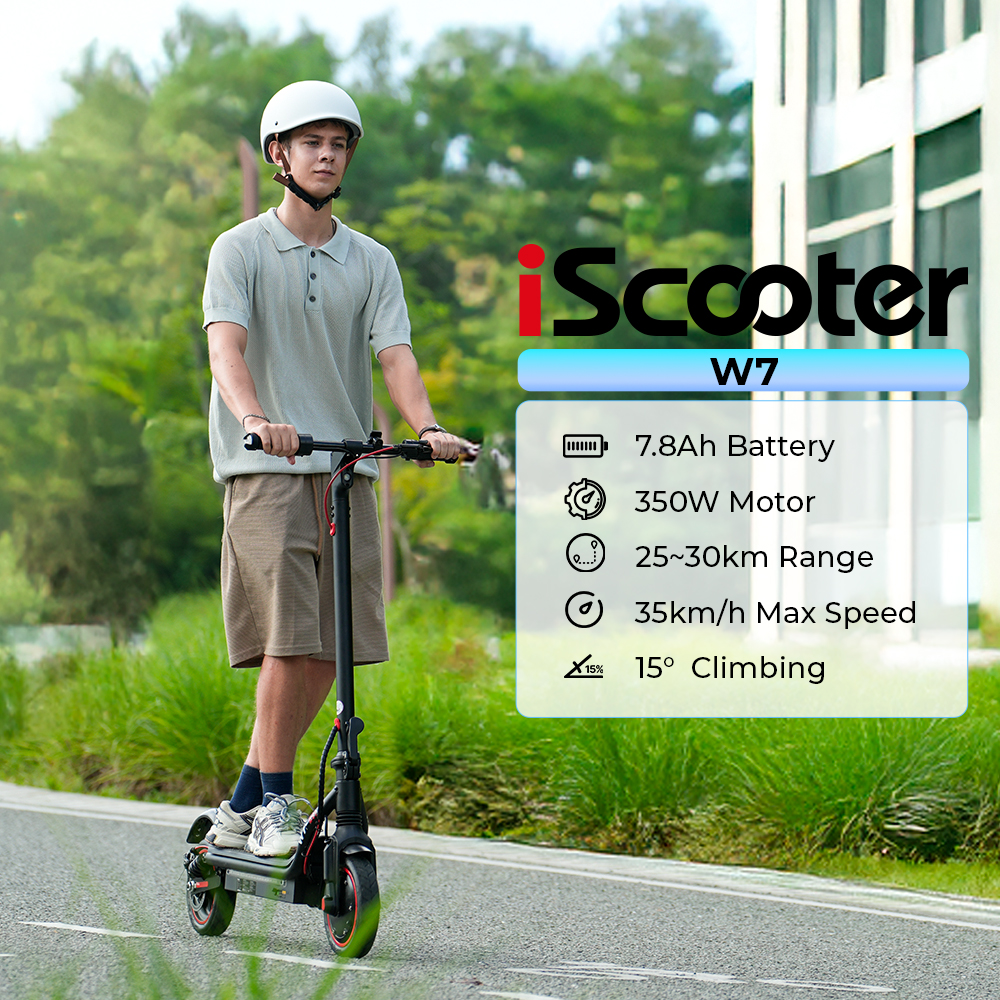 Electric scooter offroad 8.5 inch 350W 42V/7.8AH Foldable e-scooter iScooter W7 35KM/H 120kg