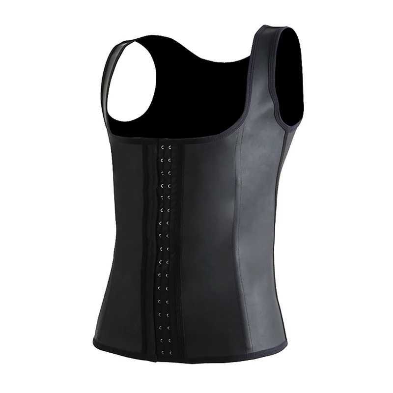 Aismz Mens Dream Vine Latex Waist Trainer Vest For Men Black Waist Cincher Firm Tummy Slimming Male Corset Belly Body Shaper W250616