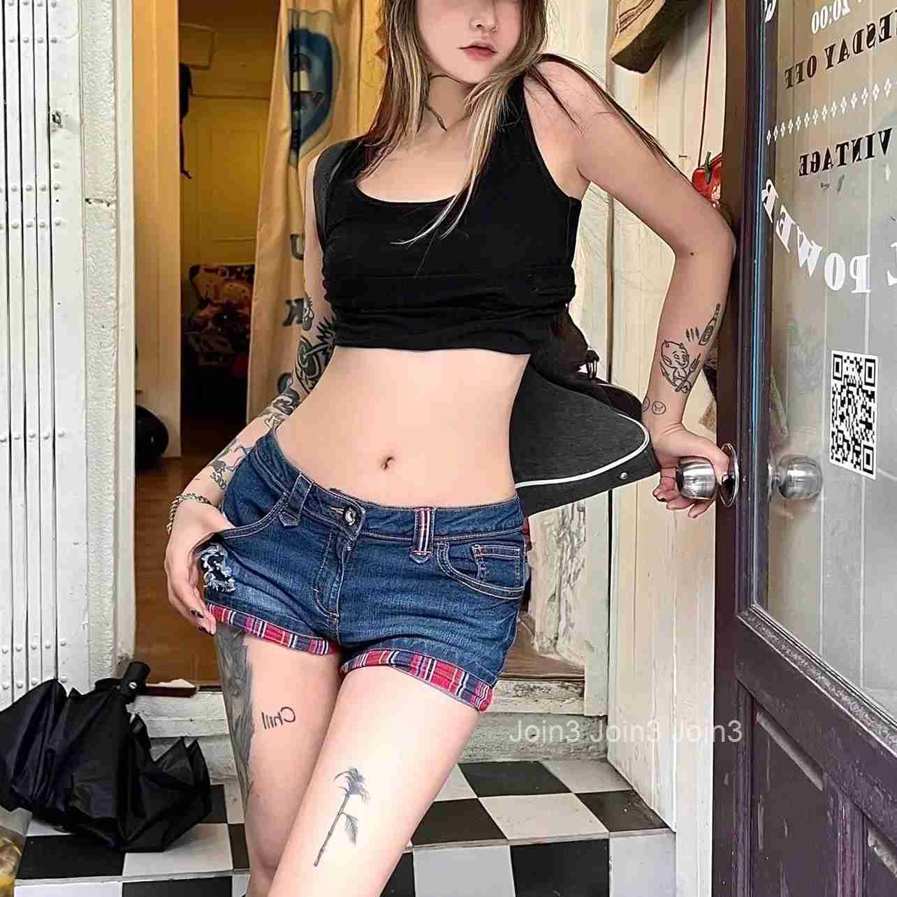 Korean Style Low Rise Waist Ripped Female Short Jeans Pants Normal Classic Casual Wholesale Jorts Comfy XL Womens Denim Shorts