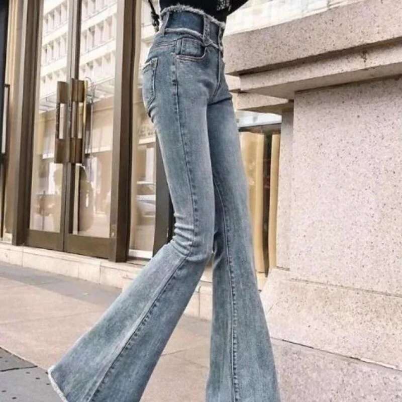 Retro Skinny and Capris Trousers Slim Fit Cowboy Pants for Woman Harajuku Fashion Vibrant Trend 2025 Z R A Womens Cropped Jeans