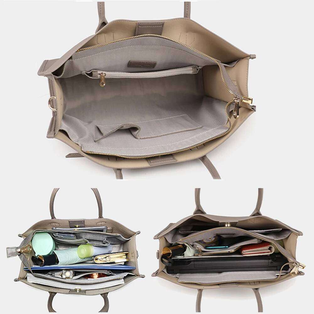 Women Elegant Cow Leather Business Lady Portfolio Handbag Fashion A4 Large Capacity Female Designer Shoulder Bag