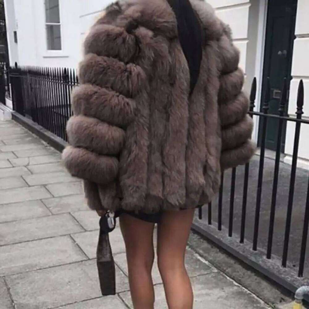 Mink Coats Women 2022 Winter Top Fashion Pink Faux Coat Elegant Thick Warm Outerwear Fake Fur Jacket Chaquetas Mujer