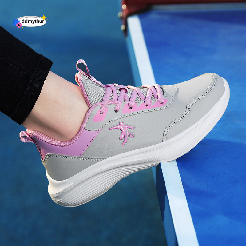 Jonidanlai Fashion Women's Autumn Waterproof Leather Sneakers Lightweight Soft Sole Non-Slip Casual Running Travel Shoes ddmythur