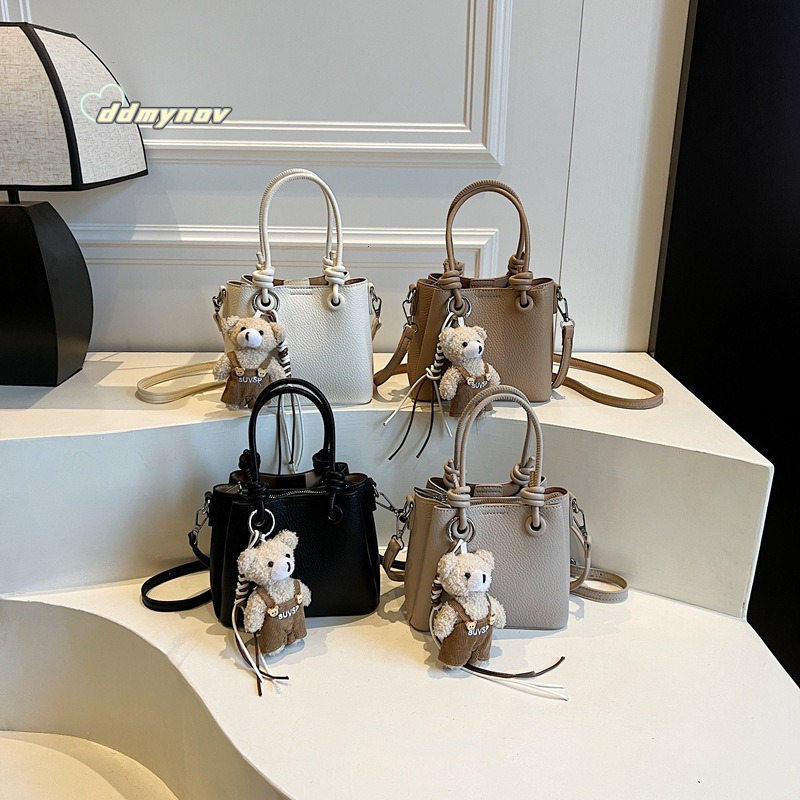 Bucket for Women 2025 Spring New Niche Lychee Handbag Simple Texture Versatile Shoulder Crossbody Bag Trendy ddmynov ddmynov
