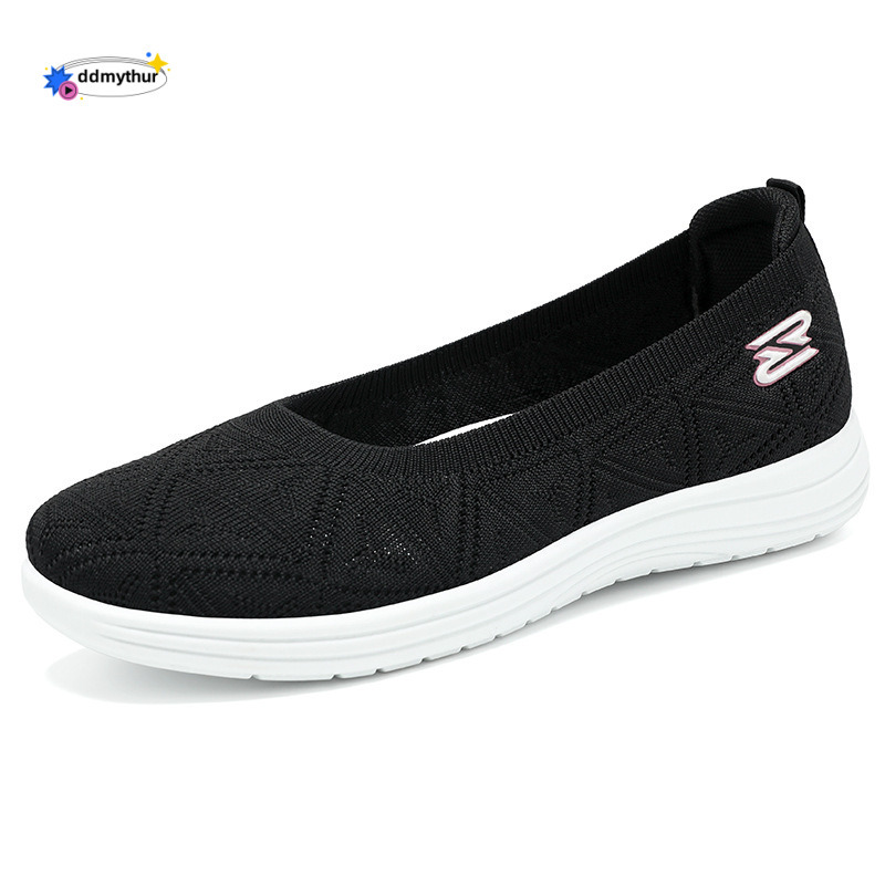 Versatile Casual Summer Slip-On Old Beijing Cloth Women's Shallow Breathable Mesh Shoes ddmythur
