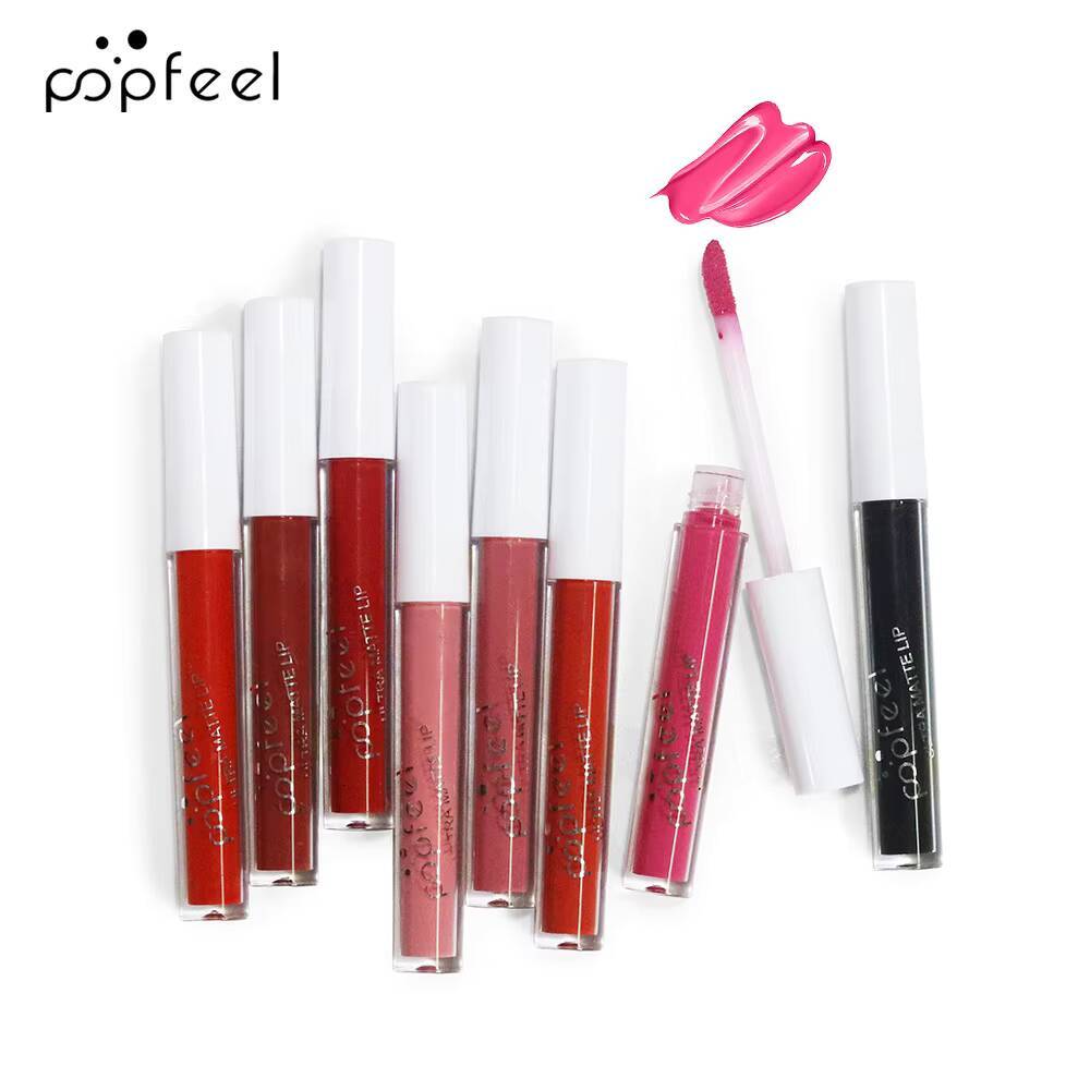 Punk Matte Black Liquid Lipstick Waterproof Long Lasting Party Glaze Personality Velvet Nude Tint Halloween Lip Makeup happy