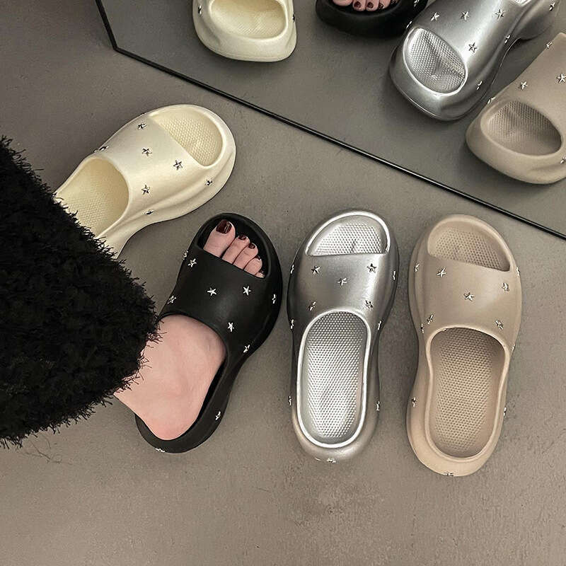 2025 Summer New Casual Girl's One-Strap Fashion Versatile Thick-Soled Height-Increasing Sandals for Women