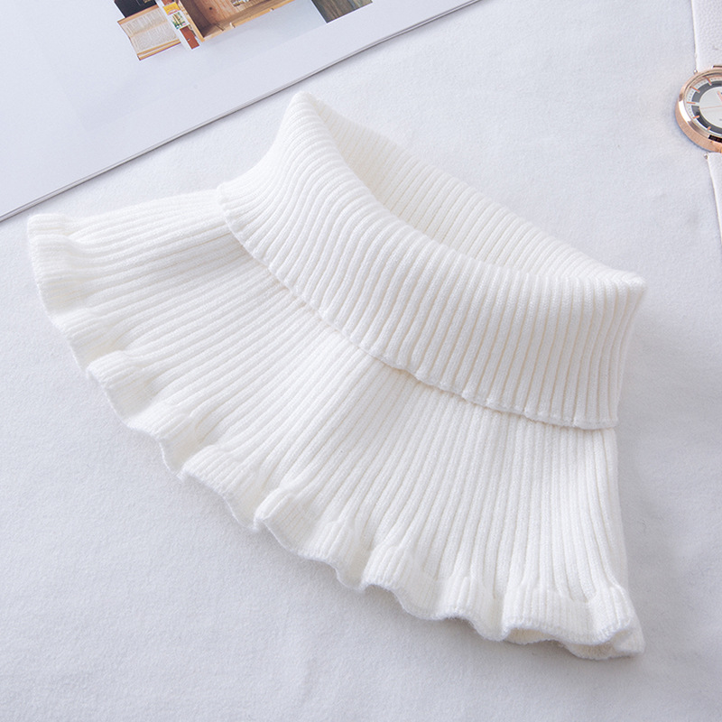 K1036 Cashmere neck cover for men and women elastic cervical vertebrae warm wool yarn knitted neck collar high collar false collar neck protection hea