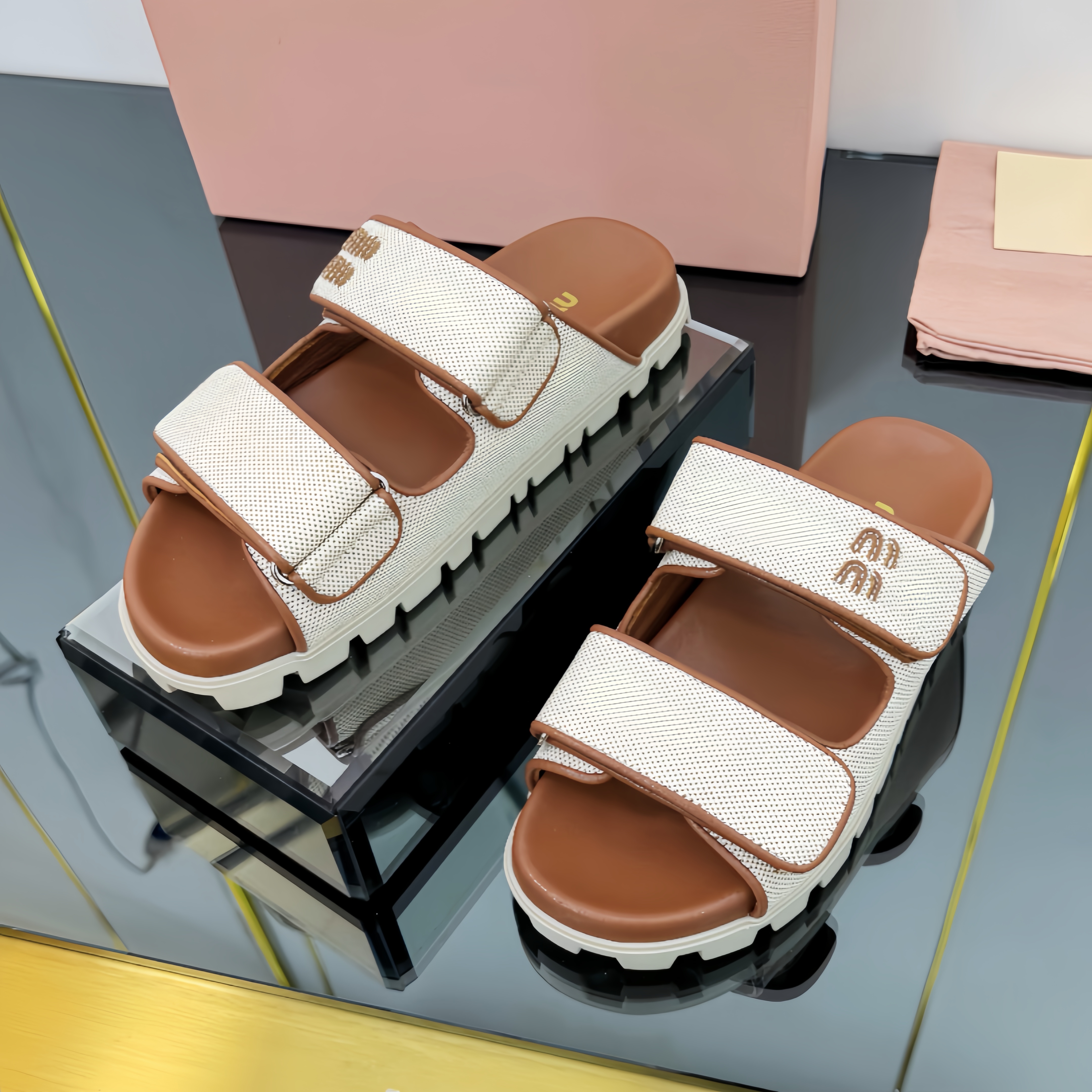 Sac Designer Slipper Womens canvas Mule Flat Heel Sandal Leather Booties Comfort Shoes Pool slide Summer Beach sliders Fashion Luxury Casual Outdoor sport walk Shoe