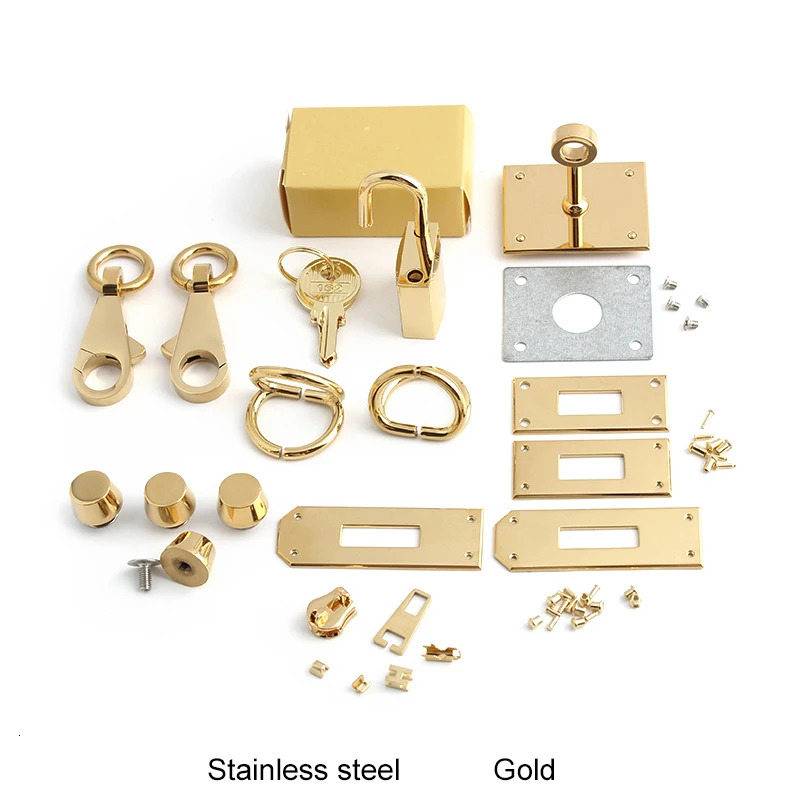 Stainless Steel Bag Lock Clasp Metal Buckles For Women Handbags Purse Twist Closure DIY Hardware Accessories 250616