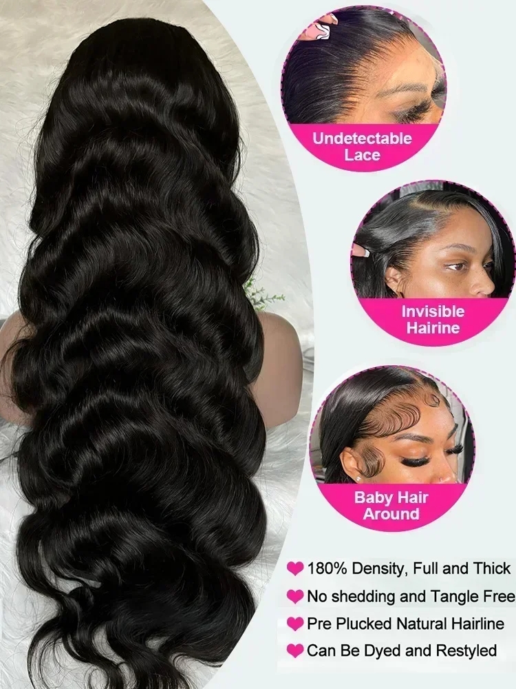 Double Drawn 360 Full Lace Wig Vietnamese 250 Density Loose Deep Wave 13X6 HD Lace Frontal Glueless Wigs Human Hair Ready To Go for Wemon