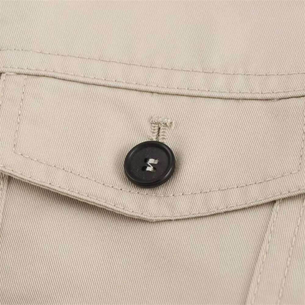 2025 Autumn New Product Women's Fashion Casual Small Collar With Belt Medium Length Windbreaker Coat