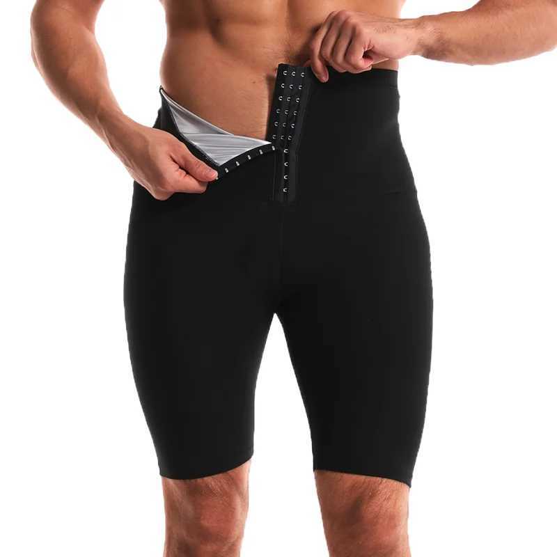 Men Sweat Sauna Pants Body Shaper Shorts Weight Loss Tummy Slimming Shapewear Waist Trainer Hot Thermo Fitness Shorts Workout W250616