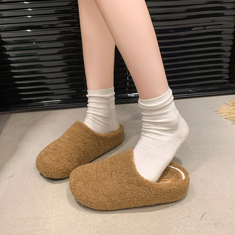 hot free shipping designer slippers for woman winter Indoor outdoor Snow boots keep warm white black brown Plush sandals