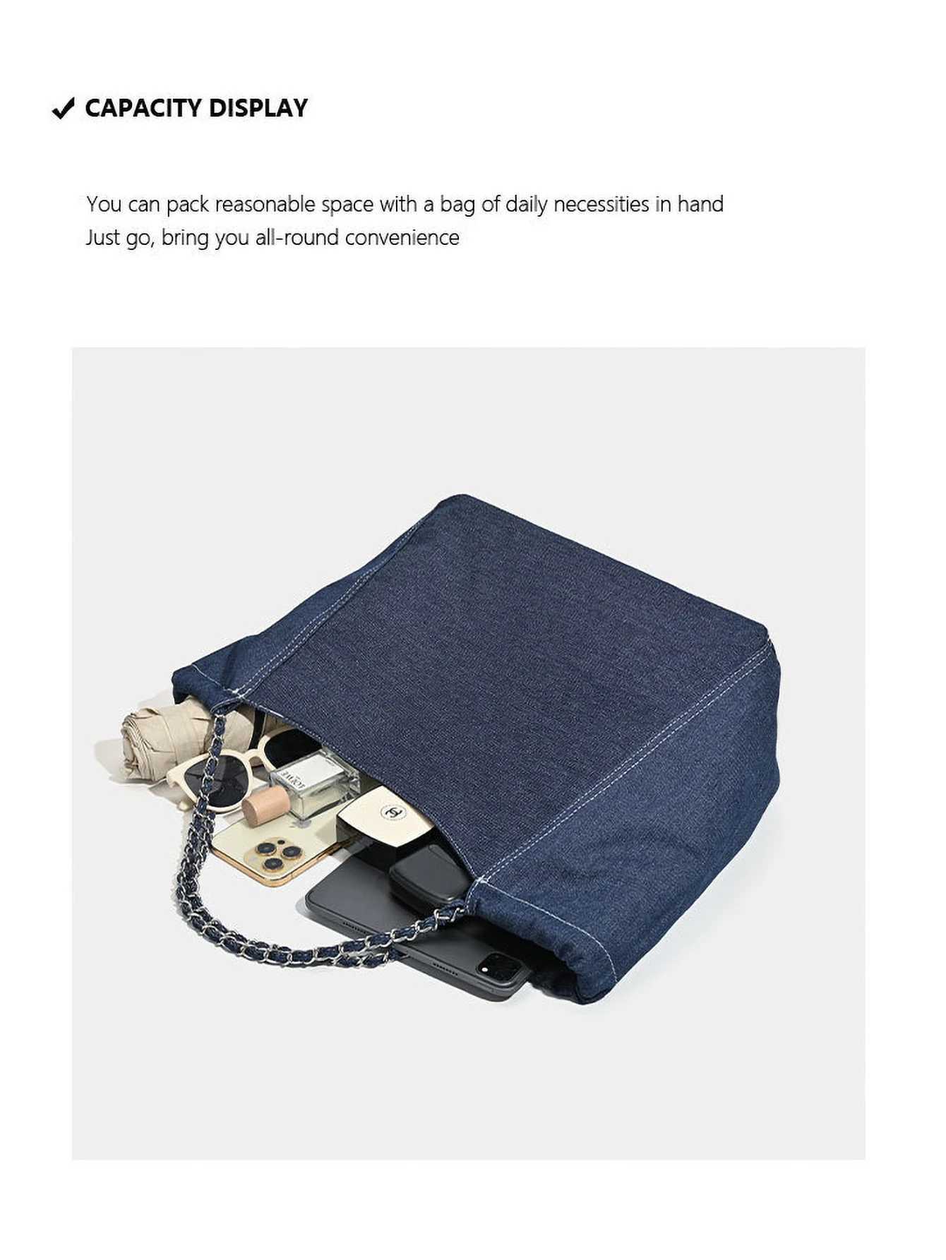 Fashionable kanvas anta byk kapasiteli apraz anta gnlk ie gidip gelme antas zincir askl omuz antas XJ2520616