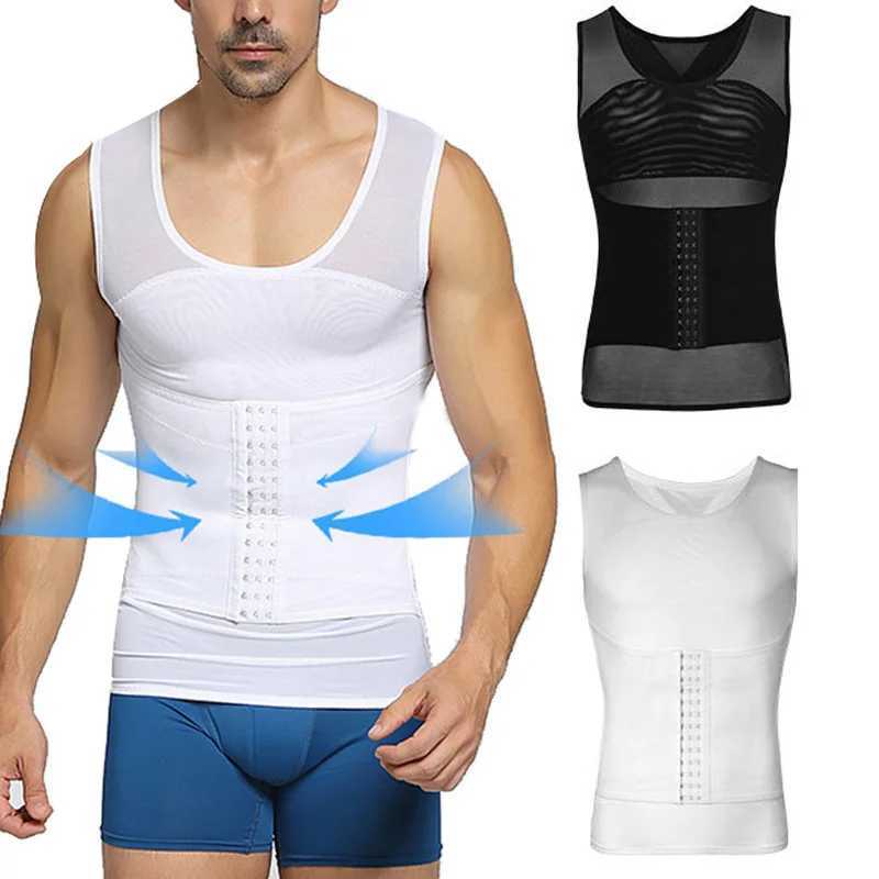Mens Slimming Body Shaper Shapewear Abs Abdomen Compression Tank Tops W250616