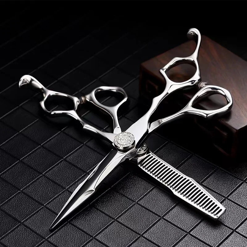 Salon 6.0 Professional Hair Scissors Hairdressing Scissor Cutting Thinning Barber Shears Set 250611